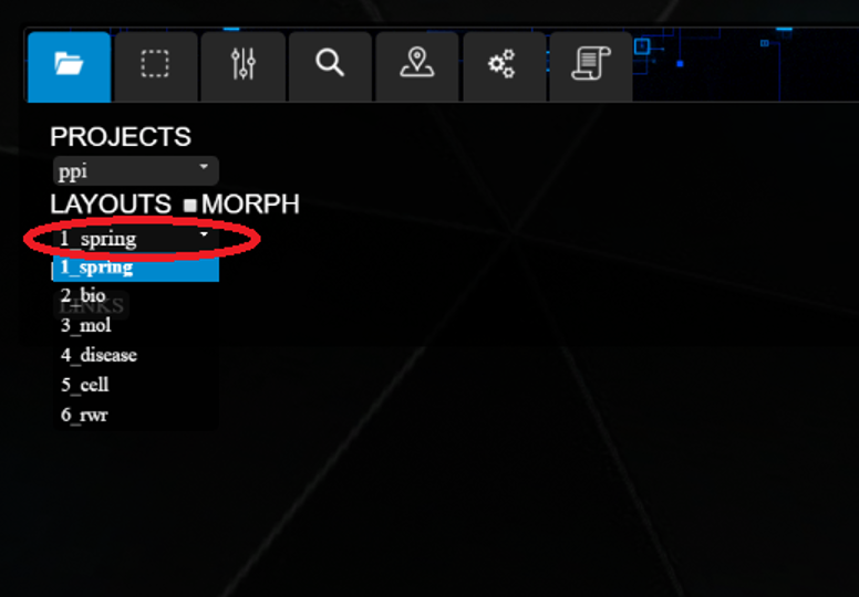 VRNetzer select layout